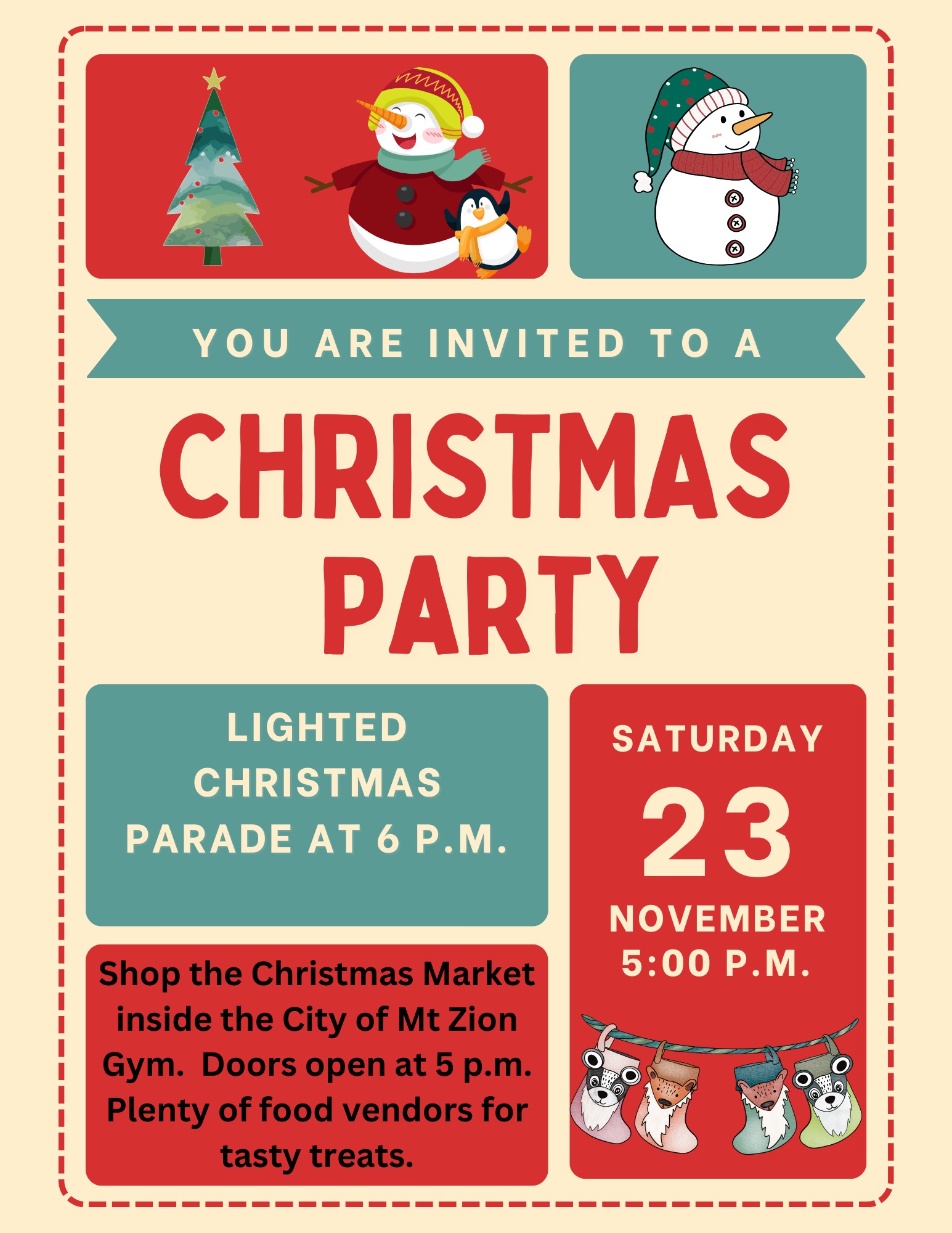 Mt Zion Christmas parade and market